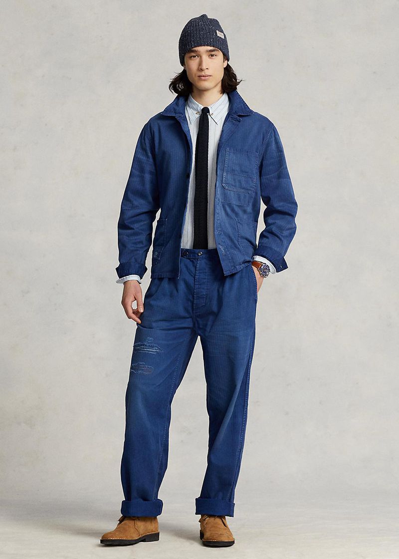 ポロ ラルフ ローレン パンツ メンズ 青 Burroughs リラックス フィット Twill GRFLH9037
